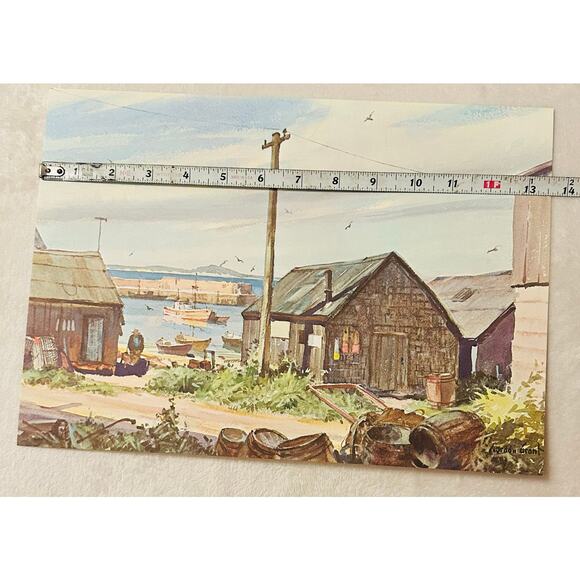 (6) Marine Water Colors Gordon Grant State Mutual Life Assurance Co of America - Picture 3 of 11